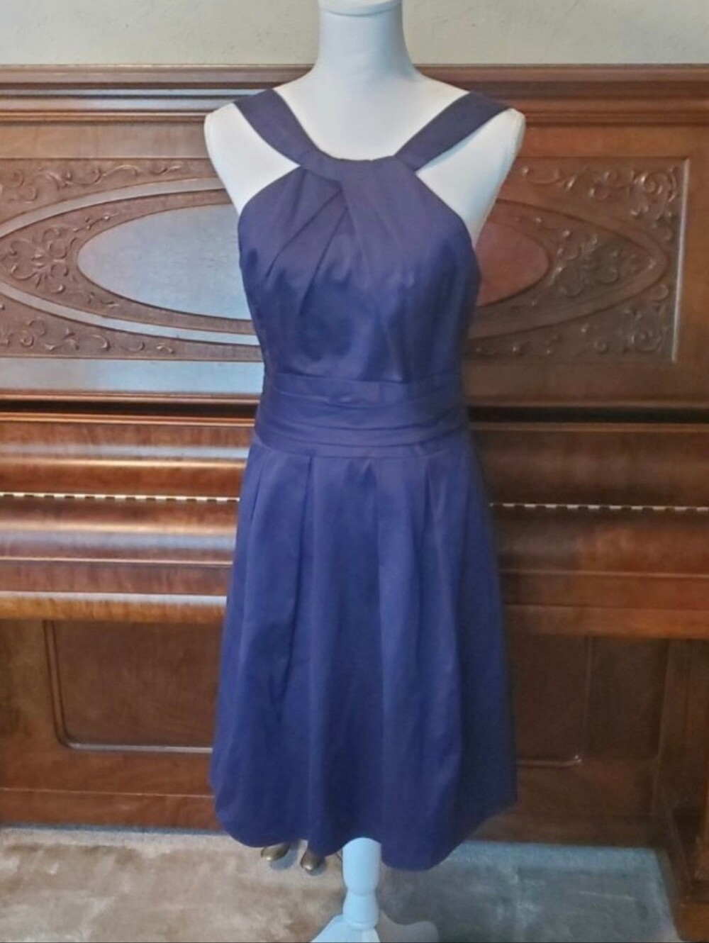 David's Bridal Dress Size 10 Dress Navy Blue Dress Size Large Bridesmaid Size 10